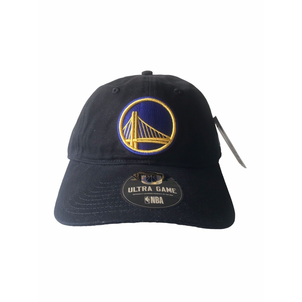 NBA Golden State Warriors Hat Strapback Black Hat Cap Ultra Game OSFA